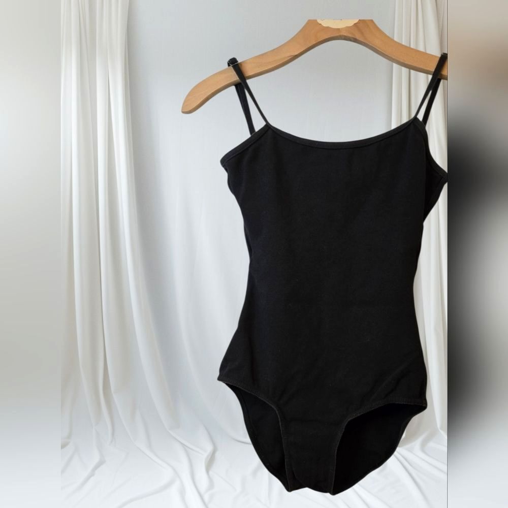 Theatricals for Every Stage Classic V-Neck Back Black Camisole Leotard Size S